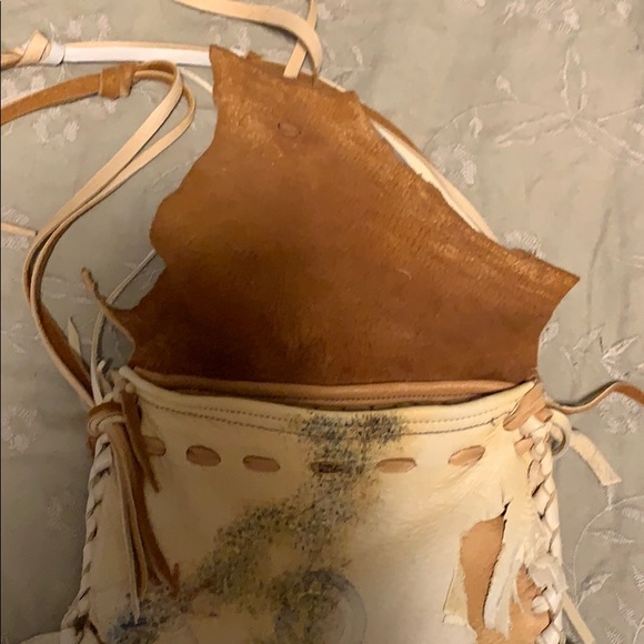 Handmade hand painted soft leather purse - Picture 3 of 8